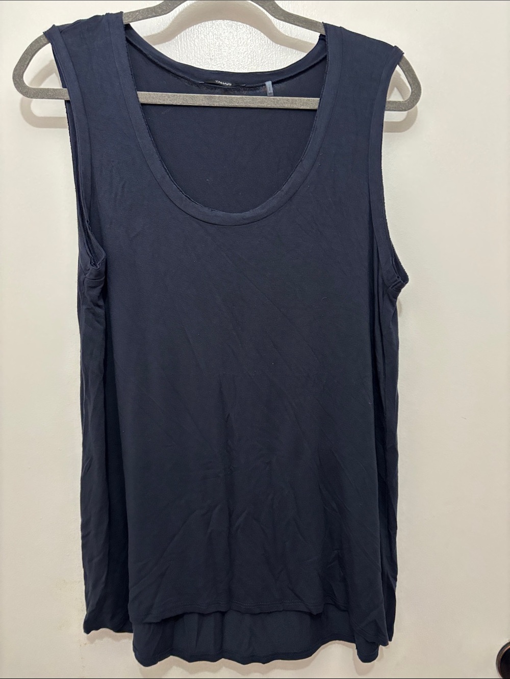 TAHARI Sz L Classic Navy Sleeveless Tank Top - Women